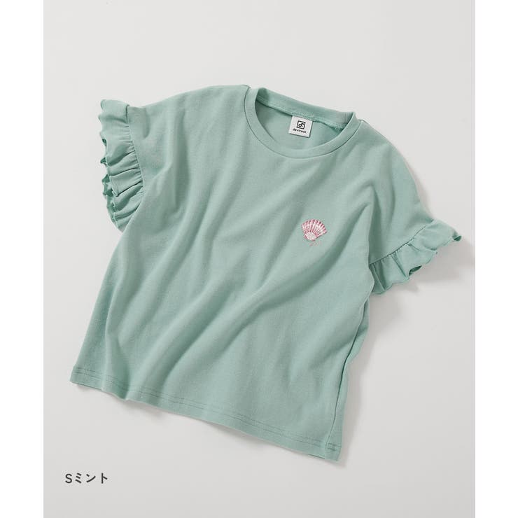 もちもちストレッチ ガールズワンポイント刺繍Tシャツ 子供服 | devirock | 詳細画像8 