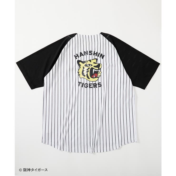 【新品未使用未開封完売サイズ】阪神タイガース　コラボベースボールシャツ PUNK DRUNKERS [PDSx阪神タイガース]阪神ベースボールシャツ