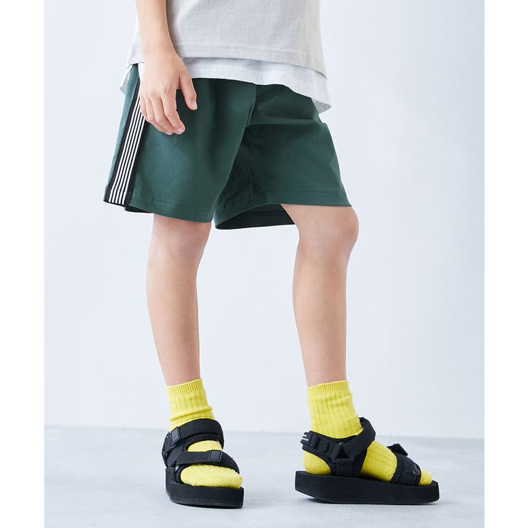 よくばりストレッチ ツイル ラインハーフパンツ[品番