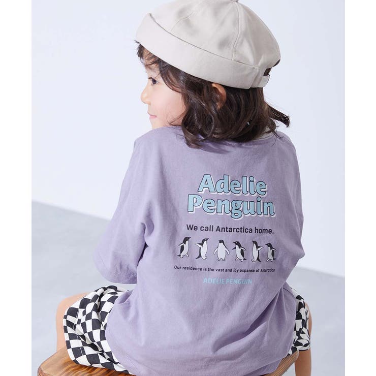 008-ペンギン-Sバイオレット | 綿100％ デビラボ BIGシルエット | devirock