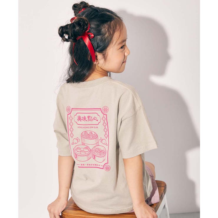 009-香港-Lグレー | 綿100％ デビラボ×【アジア食堂】 BIGシルエット | devirock