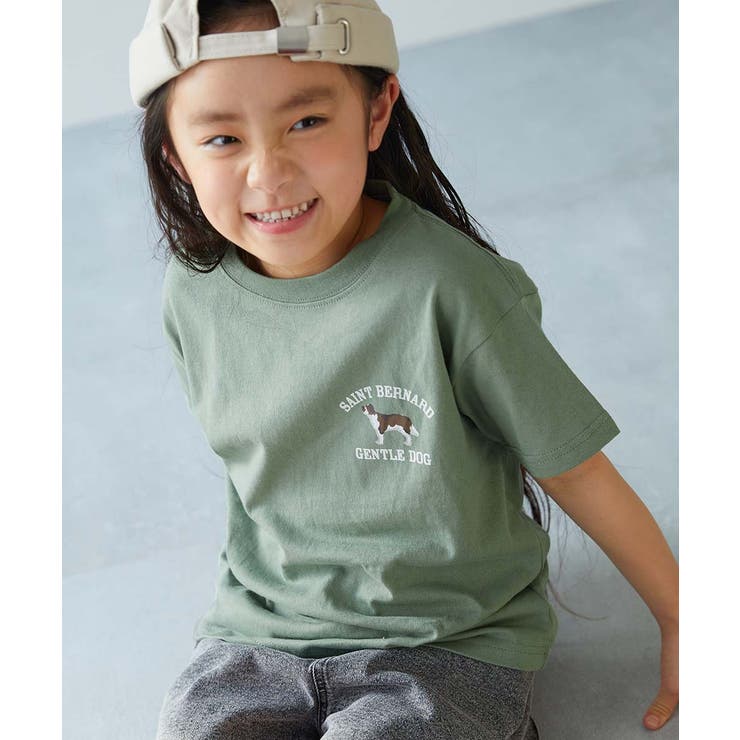 004-イヌ-クリームグリーン | 綿100％ デビラボ BOXシルエット | devirock