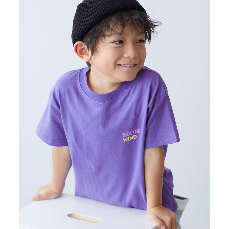 008-ロゴ2-バイオレット | 綿100％ デビラボ BOXシルエット | devirock