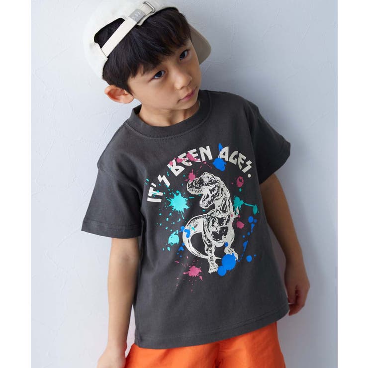 003-恐竜-スミクロ | 綿100％ デビラボ BOXシルエット | devirock