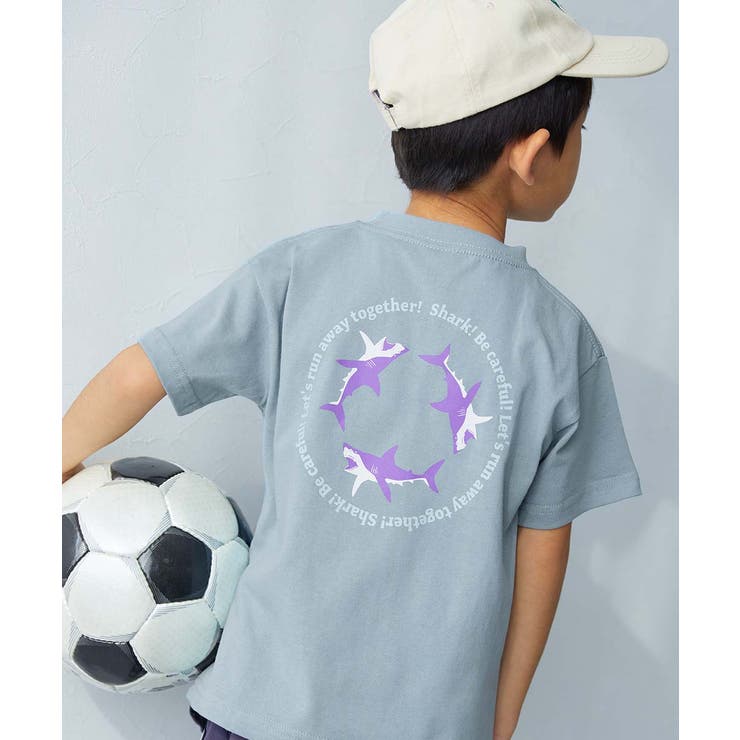 015-サメ-ダスティブルー | 綿100％ デビラボ BOXシルエット | devirock