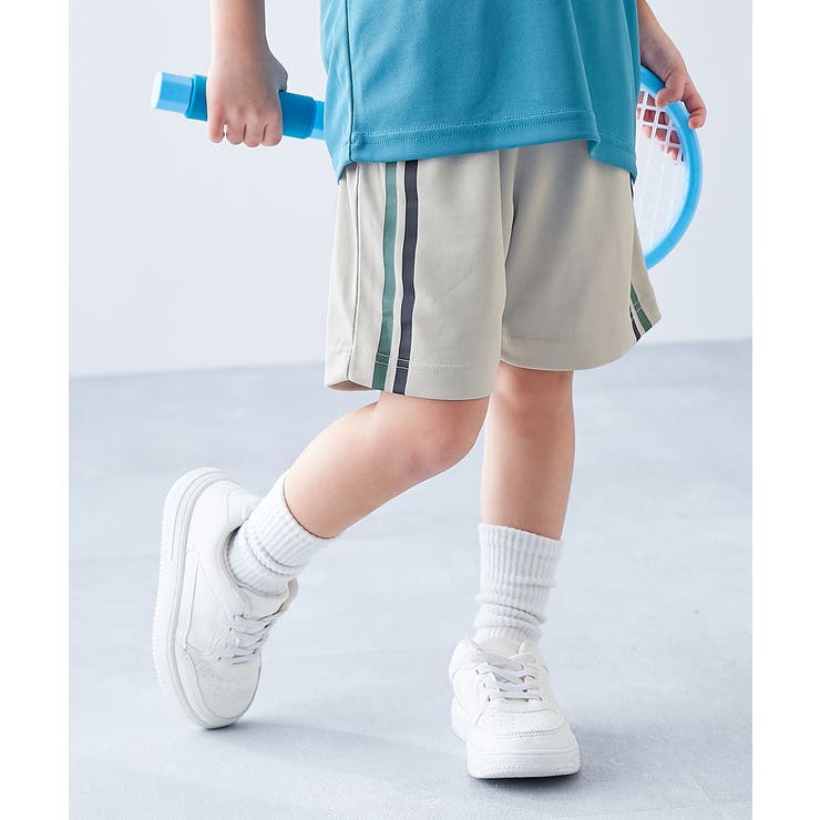 002-ライン-Lグレー | 速乾 サラっとストレッチ メッシュ | devirock