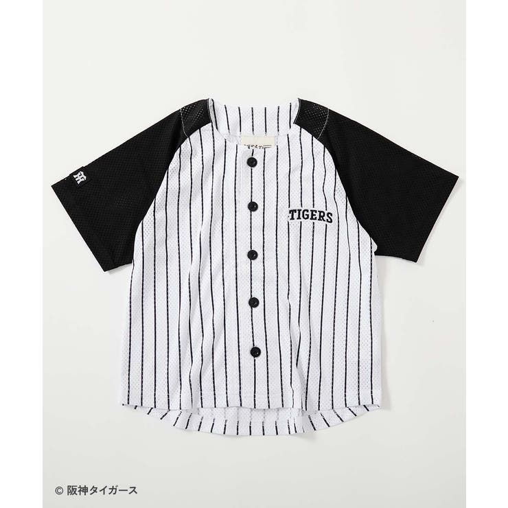 阪神タイガースコラボ キッズベースボールシャツ 子供服[品番