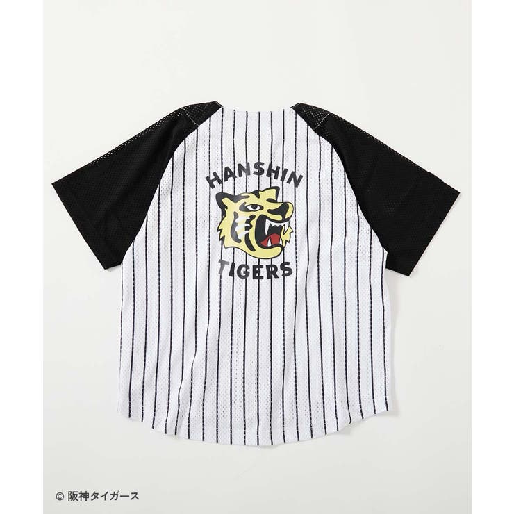 阪神タイガースコラボ キッズベースボールシャツ 子供服[品番
