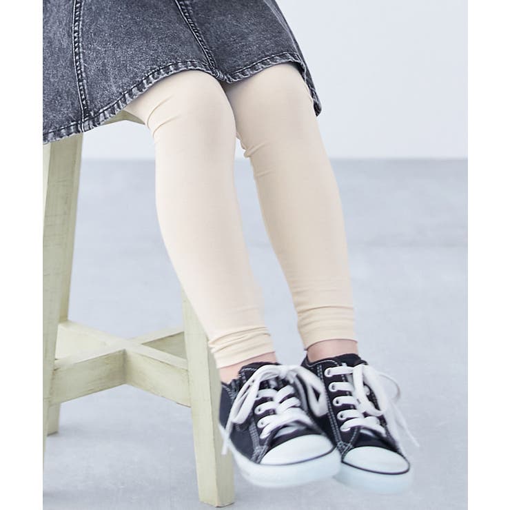 009-アイボリー | 10分丈天使のレギンス 子供服 キッズ | devirock