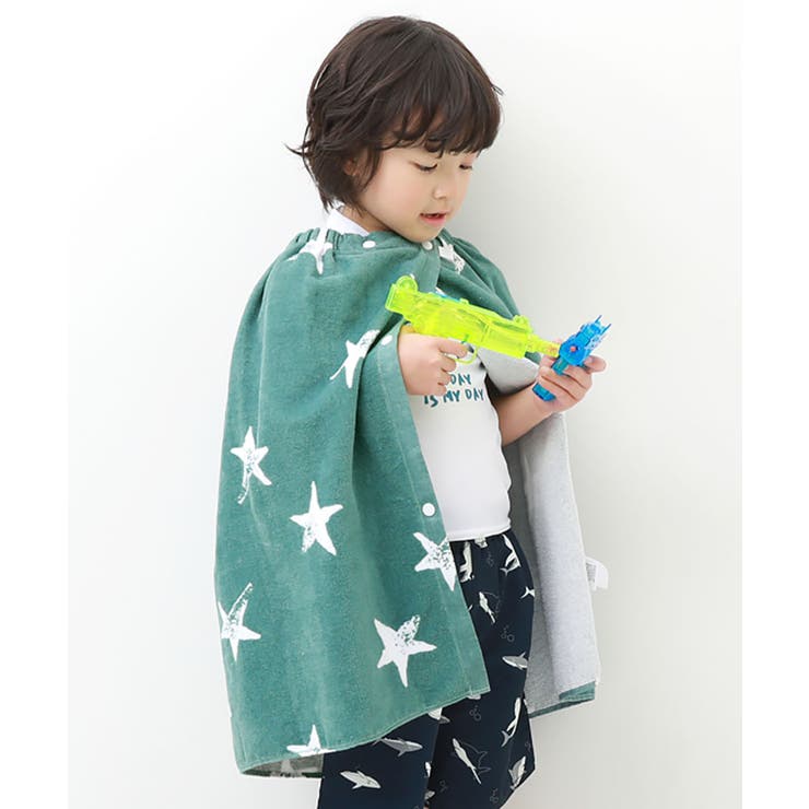 003-星-アッシュミント | ラップタオル 60cm 子供服 | devirock