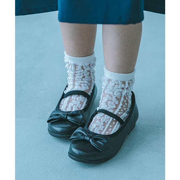 B-001-リボン-ブラック | フォーマル バレエシューズ 子供服 キッズ 女の子 フォーマル シューズ 靴  | devirock