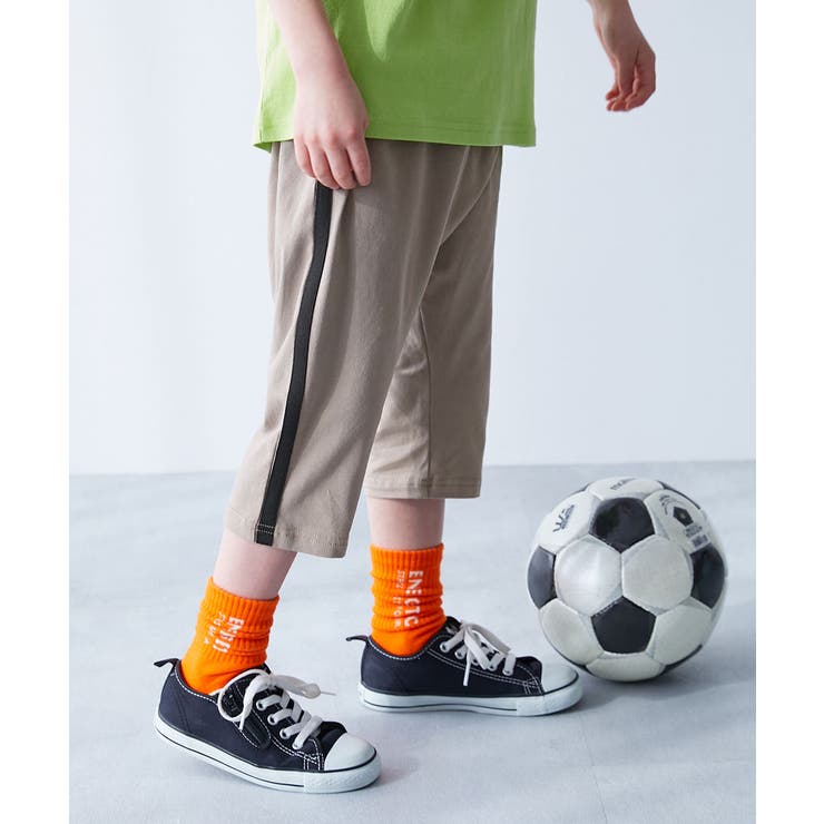 009-ライン-Dグレージュ | ひざが隠れる 7分丈 デザインサルエルパンツ | devirock