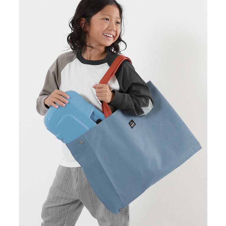 008-ブルーグレー | 鍵盤ハーモニカが入る 拡張できるレッスンバッグ 子供服 | devirock