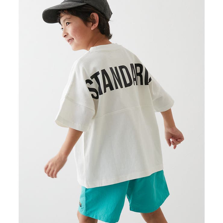 ホワイト | 綿100％型崩れしにくい STANDARD バックロゴプリント半袖Tシャツ | devirock