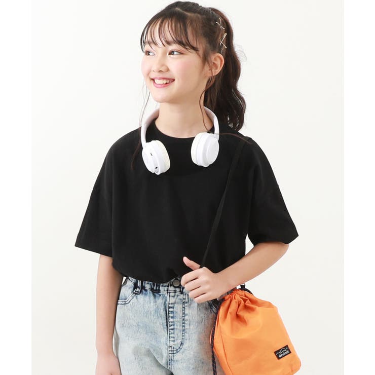 ブラック | 綿100%お洗濯してもよれにくい ビッグシルエット 半袖Tシャツ | devirock