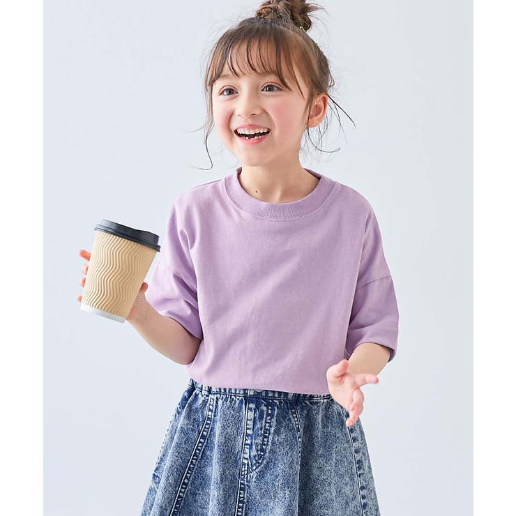 Gライラック | 綿100%お洗濯してもよれにくい ビッグシルエット 半袖Tシャツ | devirock