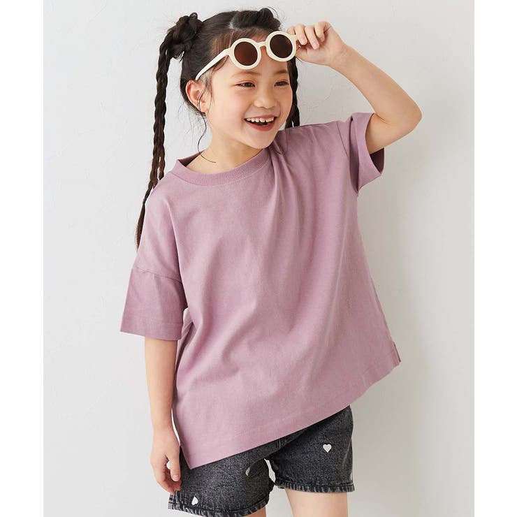 くすみピンク | 綿100%お洗濯してもよれにくい ビッグシルエット 半袖Tシャツ | devirock