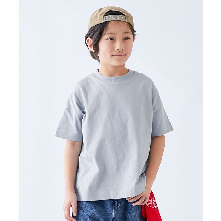 ストーンブルー | 綿100%お洗濯してもよれにくい ビッグシルエット 半袖Tシャツ | devirock