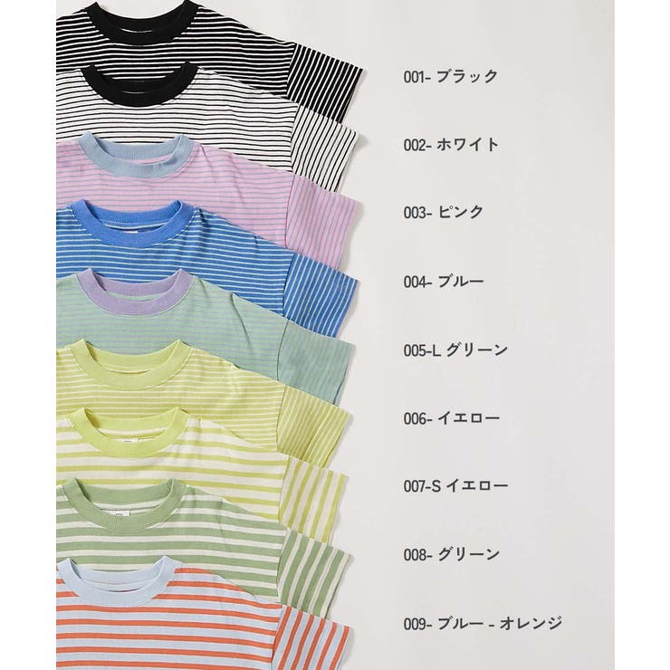 綿100%お洗濯してもよれにくい ビッグシルエット ボーダー半袖Tシャツ | devirock | 詳細画像2 