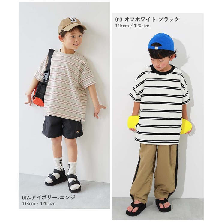 綿100%お洗濯してもよれにくい ビッグシルエット ボーダー半袖Tシャツ | devirock | 詳細画像13 