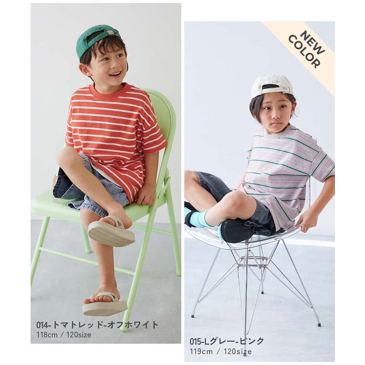 綿100%お洗濯してもよれにくい ビッグシルエット ボーダー半袖Tシャツ | devirock | 詳細画像14 