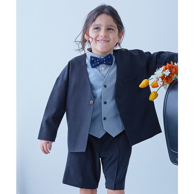 フォーマル ノーカラージャケット セットアップ[品番：VR000010276