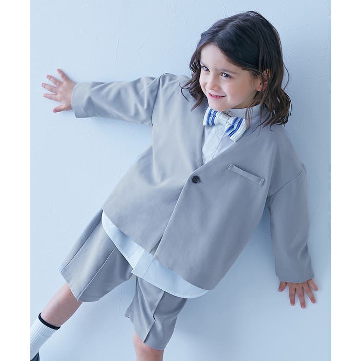 devirock♡ フォーマル ノーカラージャケット セットアップ＋シャツ フォーマル ノーカラージャケット セットアップ[品番