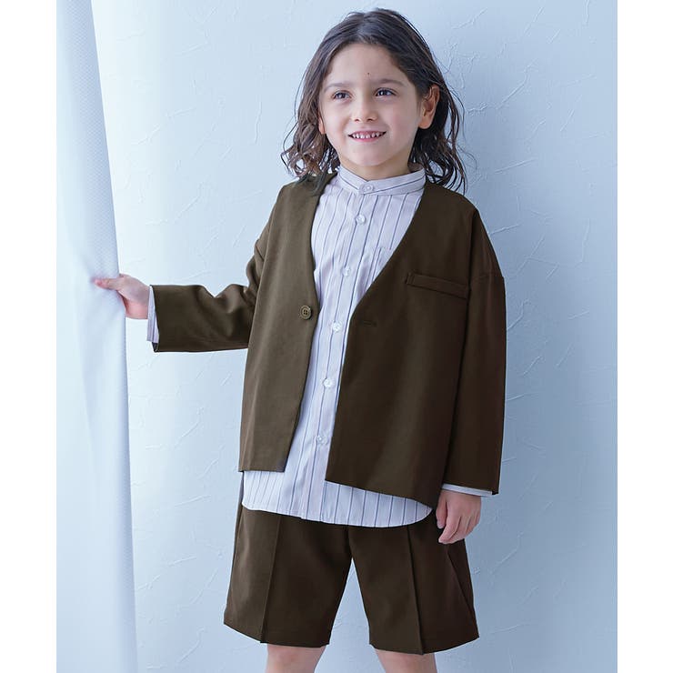 フォーマル ノーカラージャケット セットアップ[品番：VR000010276