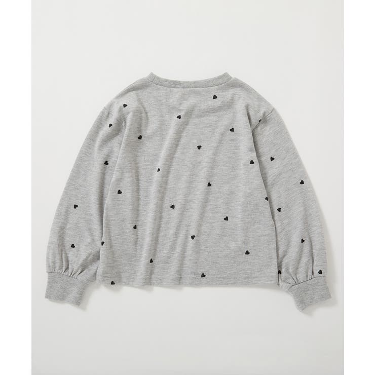 ハート総柄 長袖Tシャツ 子供服 キッズ 女の子 ロンT トップス | devirock | 詳細画像13 