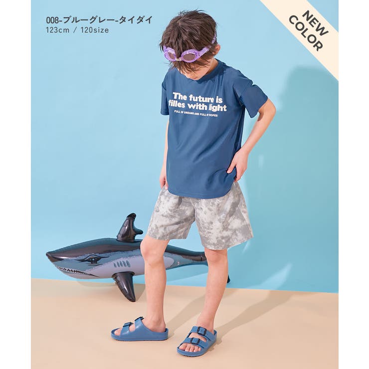 UVカット プリント半袖ラッシュガード＆総柄サーフパンツ セットアップ水着 | devirock | 詳細画像12 