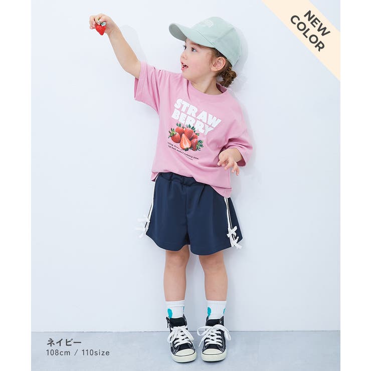 リボン付き サイドラインショートパンツ 子供服 | devirock | 詳細画像7 