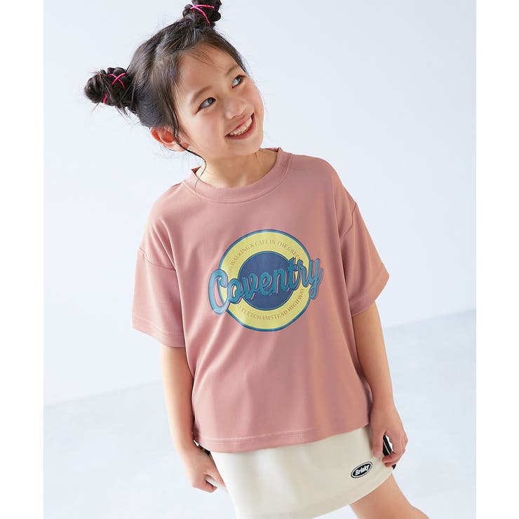 006-ロゴ2-Sピンク | 涼感 サラッとメッシュ×デビラボガールズ プリント半袖Tシャツ | devirock