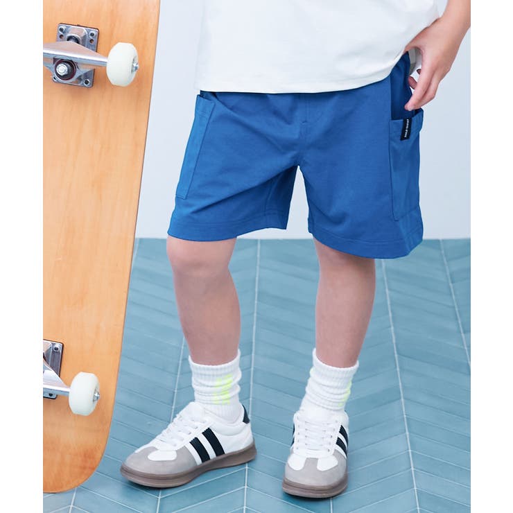 クラシックブルー | イージーウォッシュ 乾燥機OK防汚 サイドポケットハーフパンツ | devirock