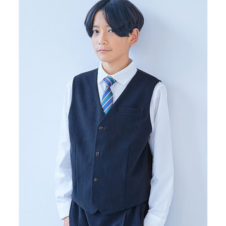 002-Dネイビー-Sブルー | リバーシブル フォーマル ベスト | devirock