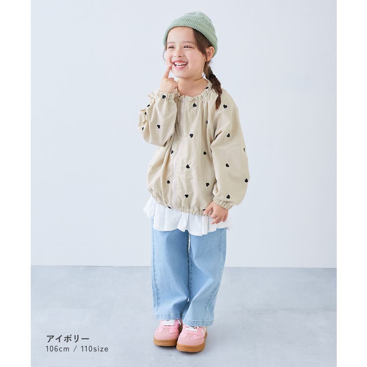 水はじく 撥水ナイロン ハート総柄ギャザージャケット | devirock | 詳細画像4 