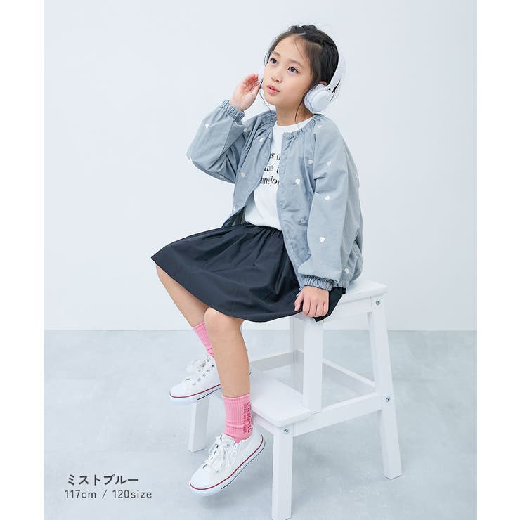 水はじく 撥水ナイロン ハート総柄ギャザージャケット | devirock | 詳細画像6 