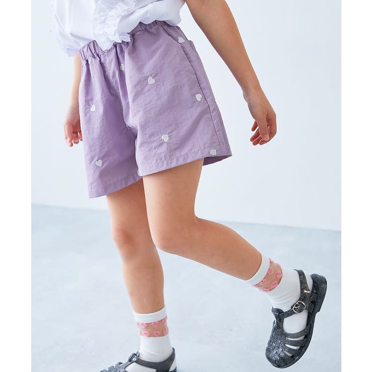 Gライラック | 水はじく 撥水ナイロン ハート総柄 | devirock