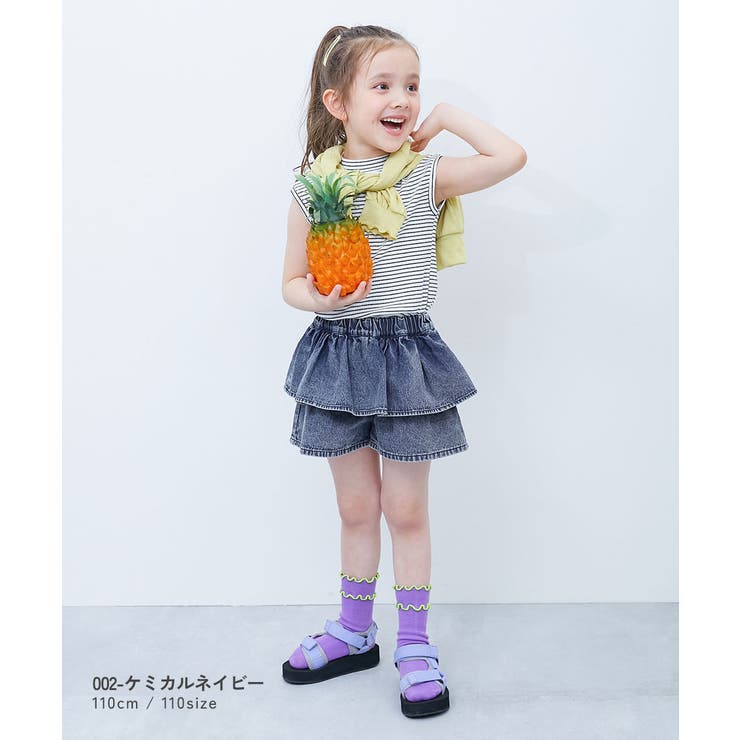 ふわっとティアード ライトオンスデニム スカパン | devirock | 詳細画像7 