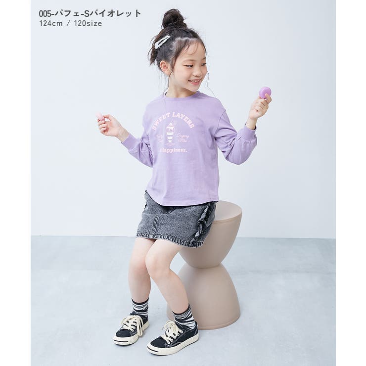 綿100％ デビラボガールズ プリント長袖Tシャツ | devirock | 詳細画像11 