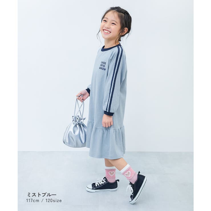 裾フリル サイドラインレース 長袖ワンピース | devirock | 詳細画像5 