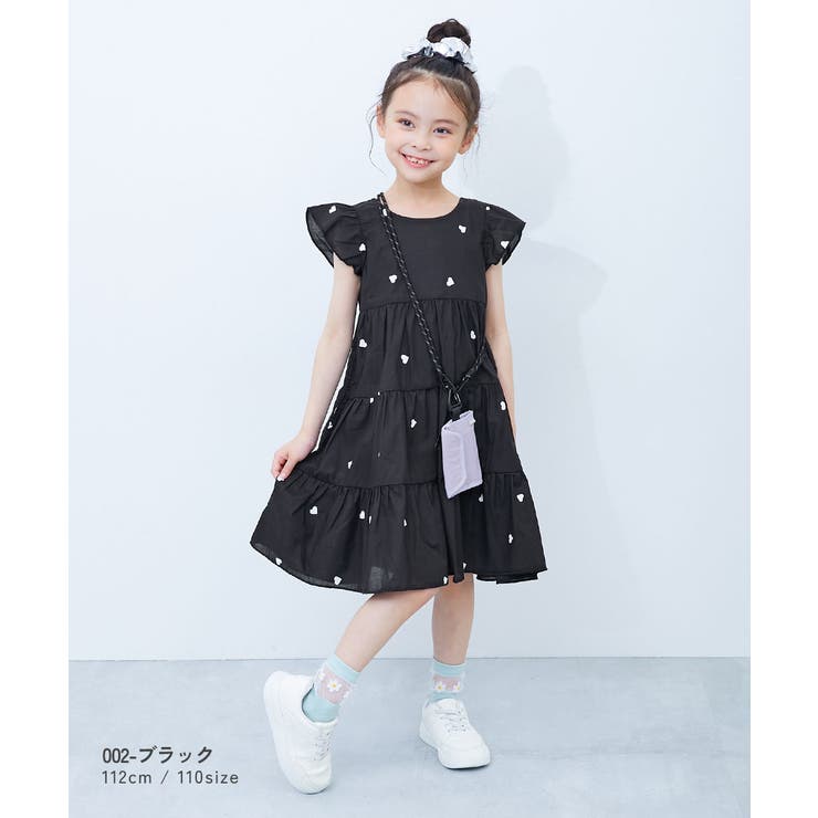 綿100％おめかし ハート総柄プリント さらっと軽やかワンピース | devirock | 詳細画像5 