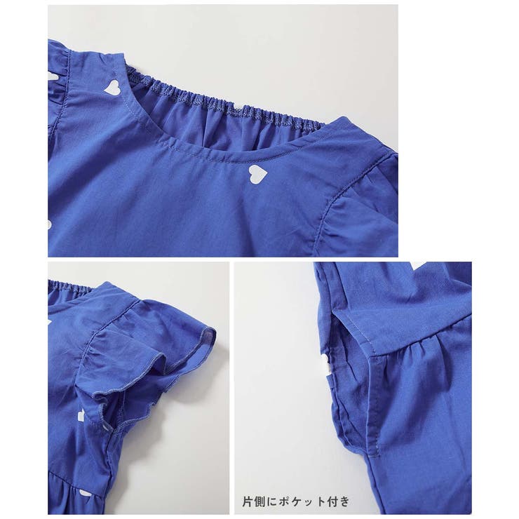 綿100％おめかし ハート総柄プリント さらっと軽やかワンピース | devirock | 詳細画像6 