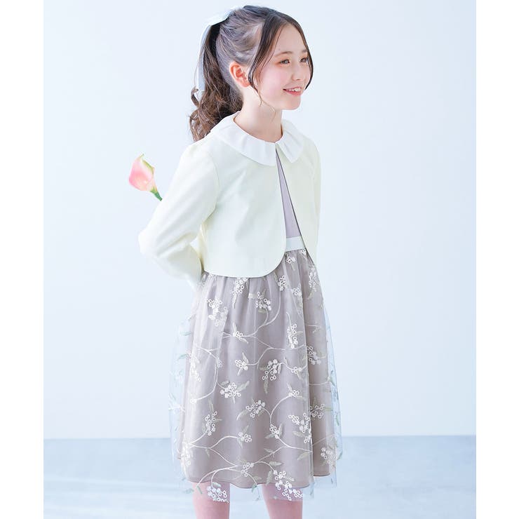 002-花-ライラック | フォーマル 華やかレースドレス 2点セット | devirock