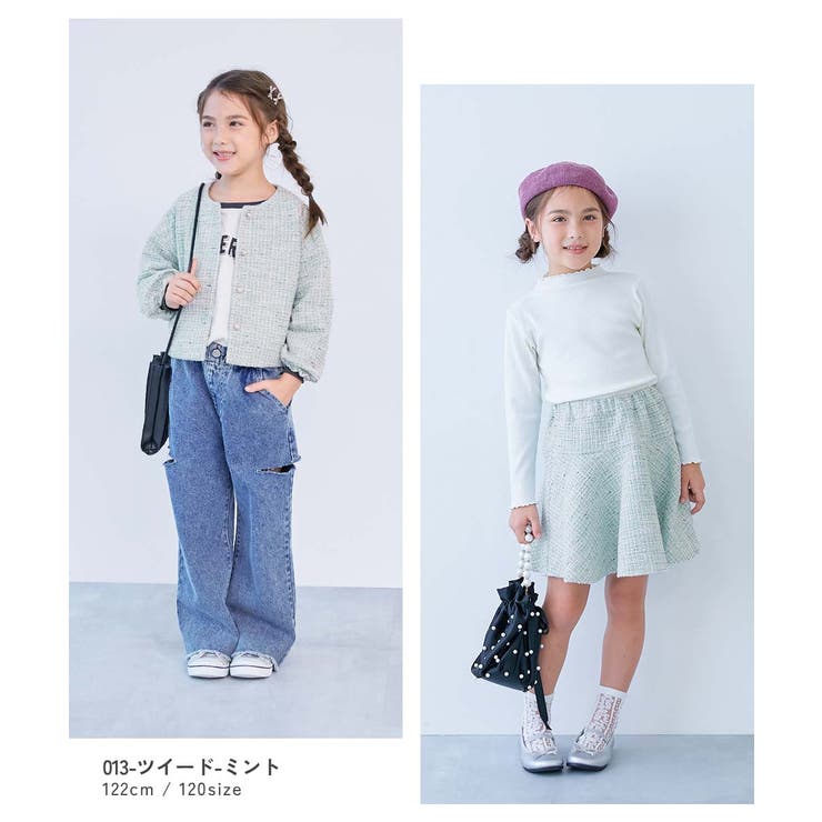 フォーマル ガールズノーカラー ツイードセットアップ | devirock | 詳細画像17 