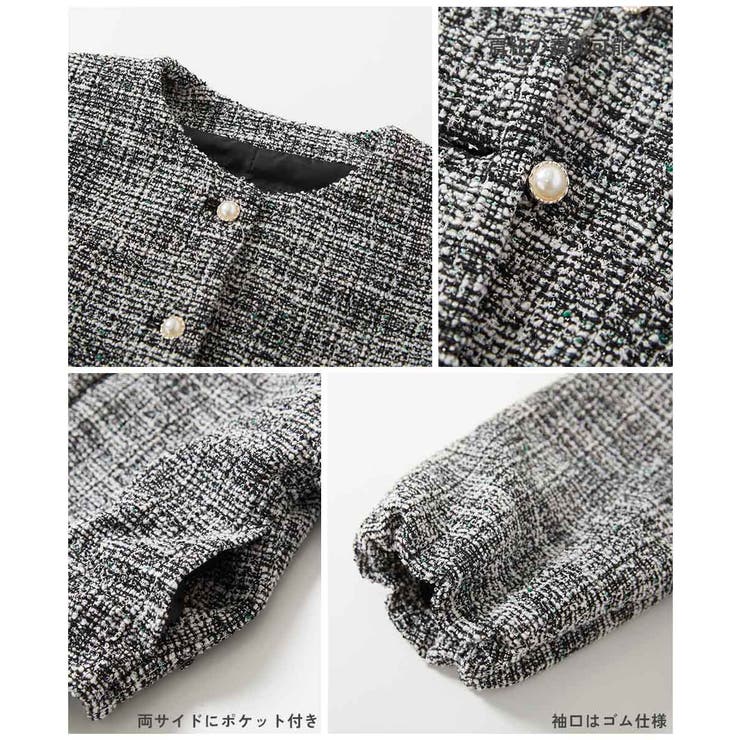 フォーマル ガールズノーカラー ツイードセットアップ | devirock | 詳細画像18 