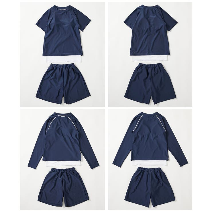 UVカット 女児 セパレートTシャツ&パンツ型スクール水着 | devirock | 詳細画像13 