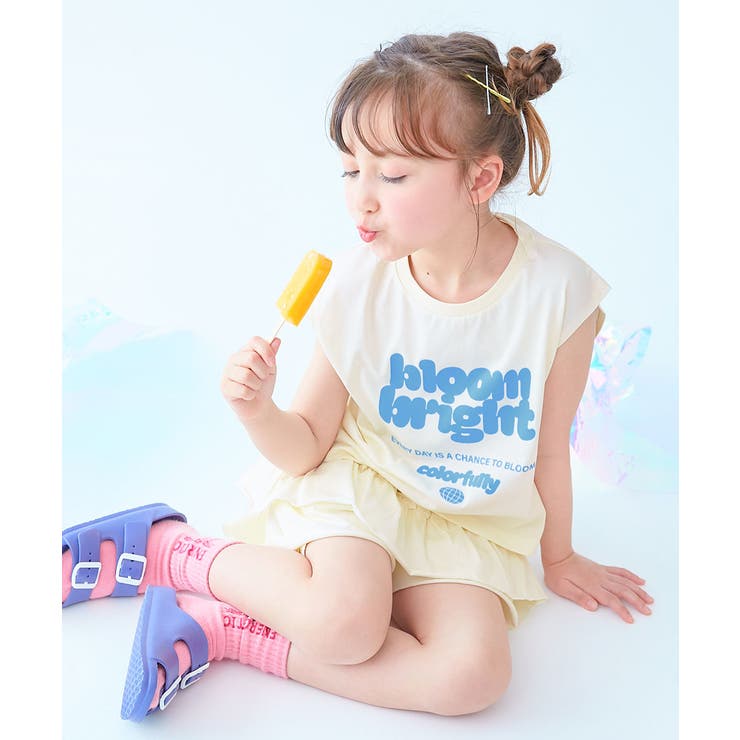 010-大ロゴ-オフホワイト | ひやシャリ 接触冷感 ロゴタンクトップ＋スカパン | devirock