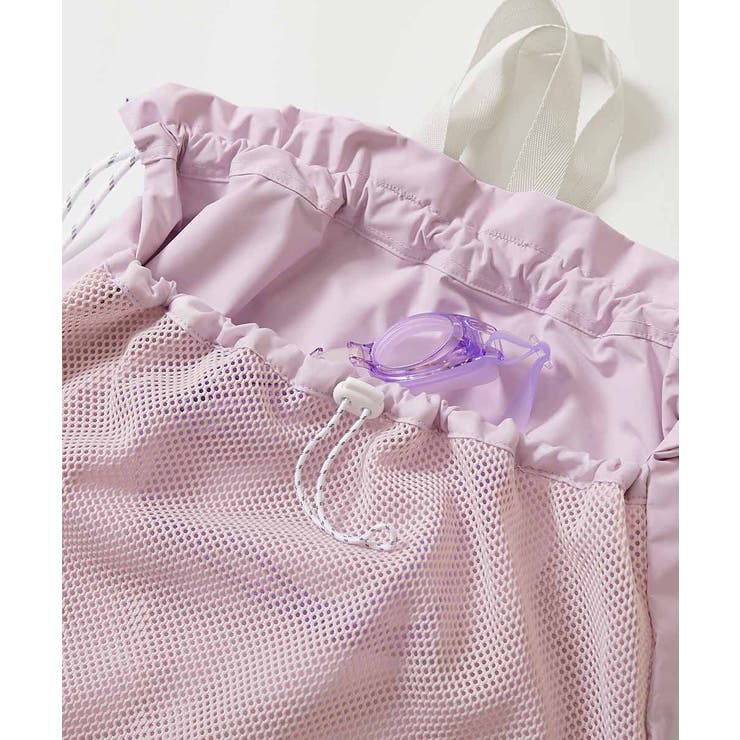 メッシュ切り替え ガールズプールバッグ ナップサック | devirock | 詳細画像8 