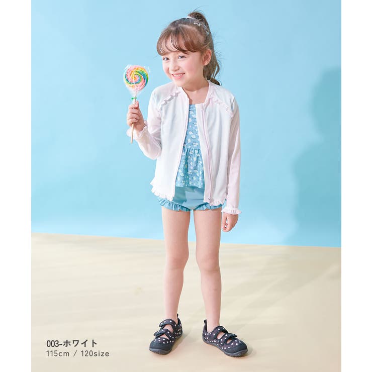 UVカット ラグラン メロウフリルガールズラッシュガード | devirock | 詳細画像8 