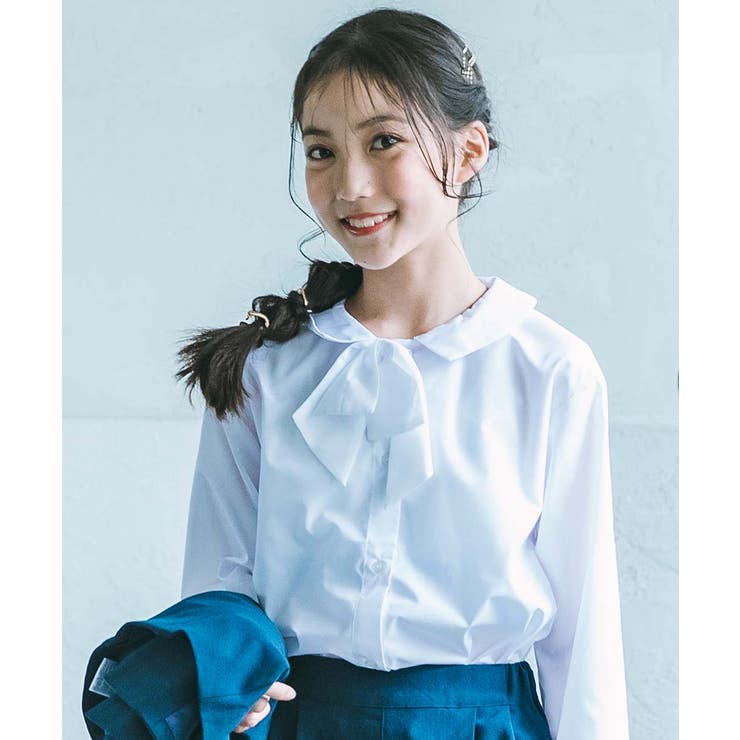 010-リボンタイ-ホワイト | フォーマル 襟がえらべる デザインブラウス | devirock